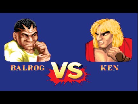 Balrog Vs Ken Street Fighter ll Hardest Battle Match (Street fighter lovers)
