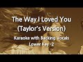 The Way I Loved You (Taylor's Version) (Lower Key -2) Karaoke with Backing Vocals