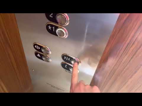 Ruined Otis black button elevator - Attaché Hotel - Wildwood NJ.