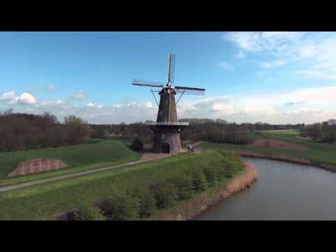 Wind mills of Gorinchem Holland 4K