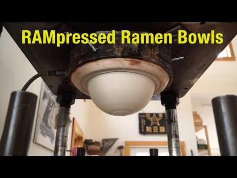 Making ramen bowls on the RAM press
