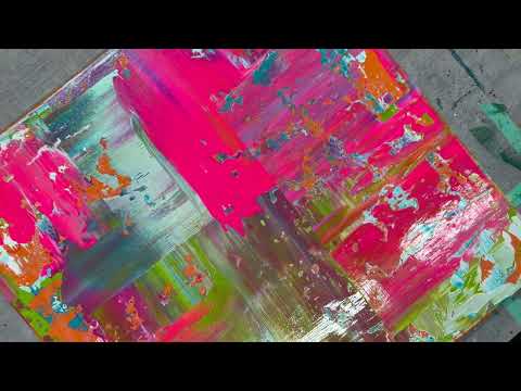 abstrakte Acrylmalerei mit der Rakeltechnik | intuitiv einfach abstrakt Malen | Demo und Inspiration