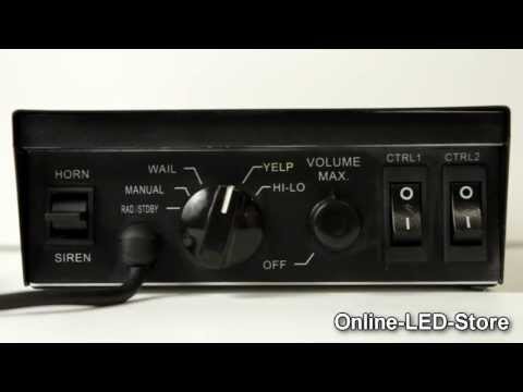 LAMPHUS® SoundAlert™ 100W PA System/Light Control Switches  Siren-Speaker Demo Video