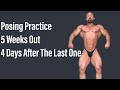 Physique Update | 190lbs | Bodybuilding Posing Practice - 5 Weeks Out