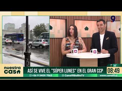 Precipitaciones marcan el inicio del "Super Lunes" en Concepción