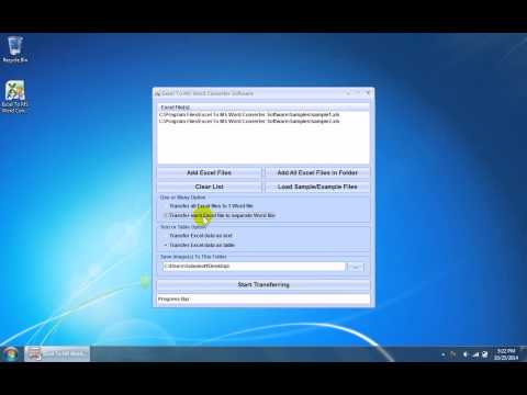 Excel To MS Word Converter Software