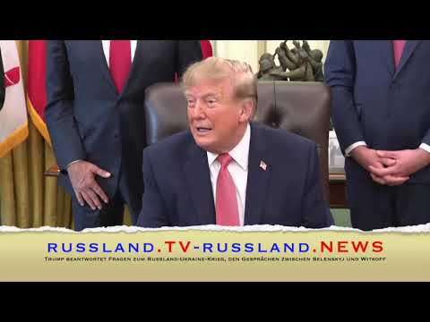 Trump beantwortet Fragen zum Russland Ukraine Krieg, den Gesprächen zwischen Selenskyj und Witkoff