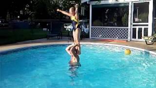 preview picture of video 'Hannah & Kailey Water Cheerleading'