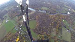 Viral VIdeo UK: Go Pro Sky Diver gets caught in a spin! Lucky escape