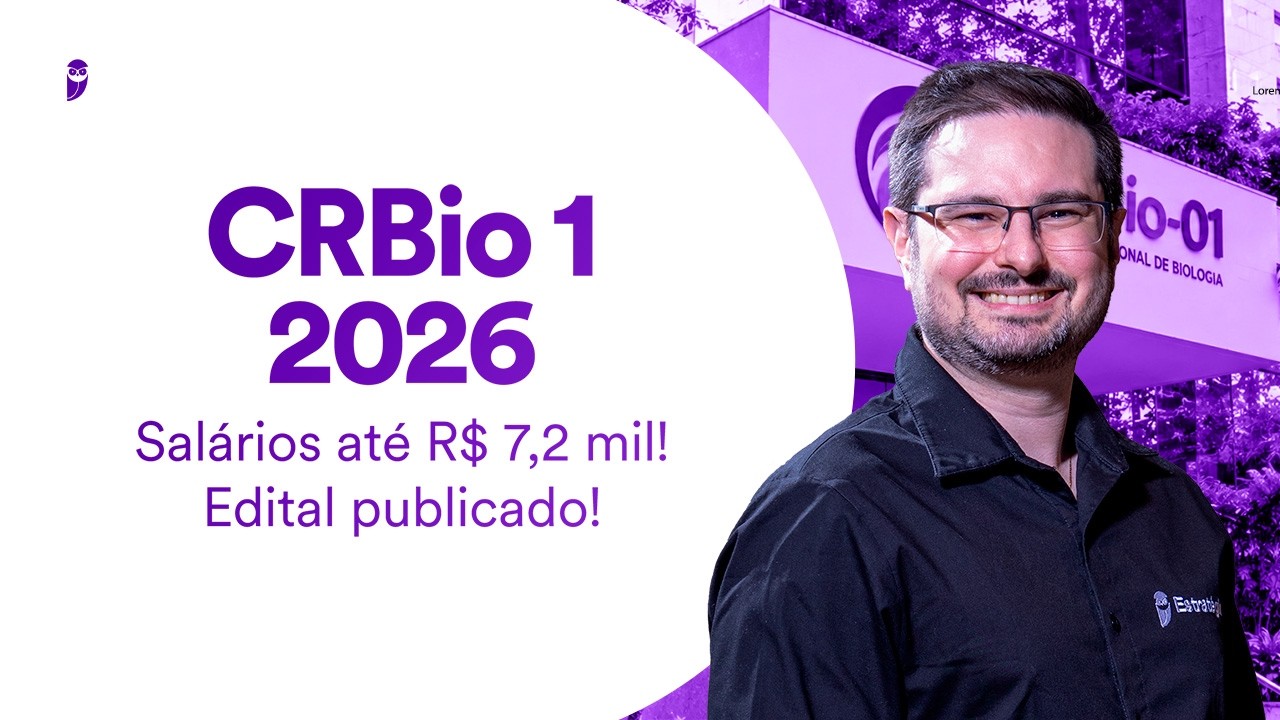 Concurso CRBio 1 2026 | Salários até R$ 7,2 mil! | Edital publicado!