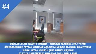 TMMOB Mimarlar Odası Bursa Şube Öğrencilerine Peyzaj Mimarlığını anlat