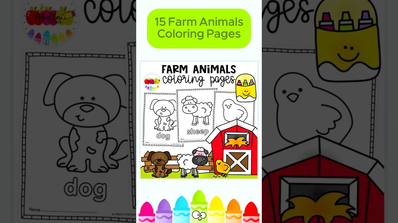Printable Farm Animals Coloring Pages for Toddlers | Farm Coloring Pages for Kids
