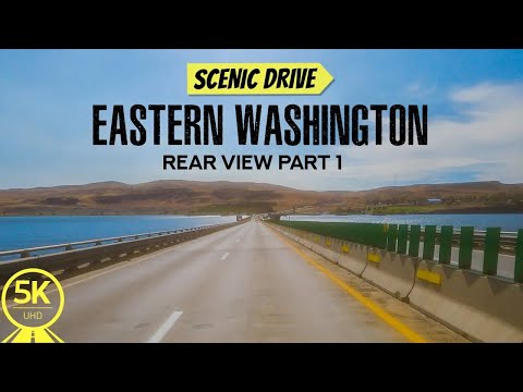 5К Scenic Roads of Eastern Washington USA - Exploring Grand Coulee Dam Area - Rear View - Part #1