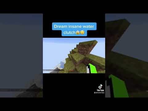 Dream insane water clutch in Minecraft