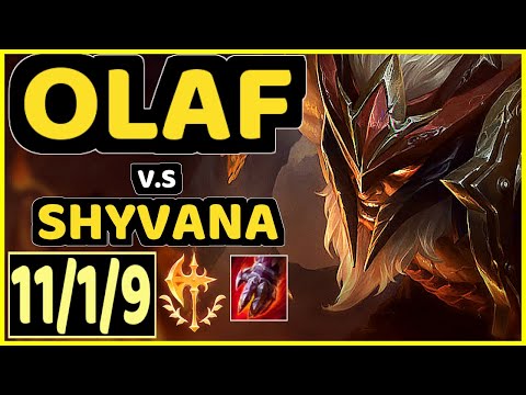 DJOKO (OLAF) vs SHYVANA - 11/1/9 KDA JUNGLE CHALLENGER GAMEPLAY - EUW
