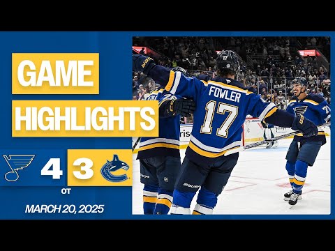 Game Highlights: Blues 4, Canucks 3 (OT)