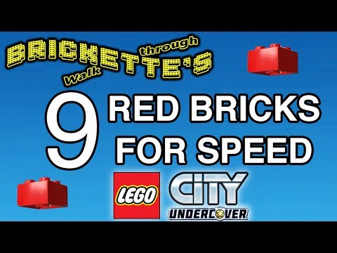 LEGO City Undercover 9 RED BRICKS for SPEED 100% guides