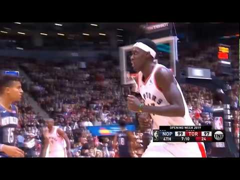 Pascal Siakam SCORES 34 POINTS WITH 18 REBOUNDS/Raptors vs Pelicans/NBA,2019