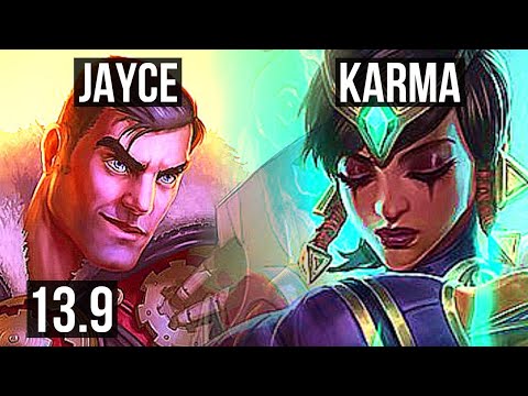 JAYCE vs KARMA (TOP) | 5/1/5, 300+ games | KR Master | 13.9