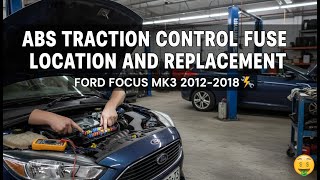 Fix ABS/Traction Control Lights: Ford Focus 2012-2018 Fuse Check & Replacement)