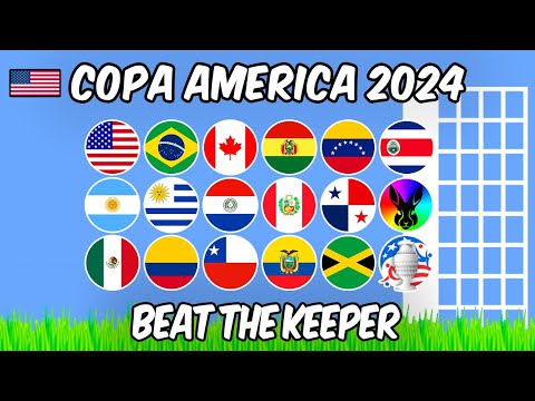 Beat The Keeper - Copa America 2024 - Algodoo Marble Race