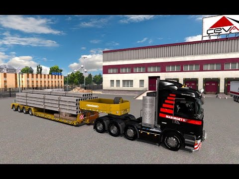 ETS2 Heavy Haulage DLC - from Brussel (B) to Lublin (PL) part 1