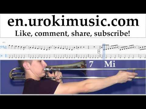How to Play Trombone Avicii - Wake Me Up Tabs Part#1 um-a352