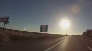 preview picture of video 'Interstate 8 Freeway West with the Sun in our back, drive through Tacna, AZ, 30 June 2014, GP050057'