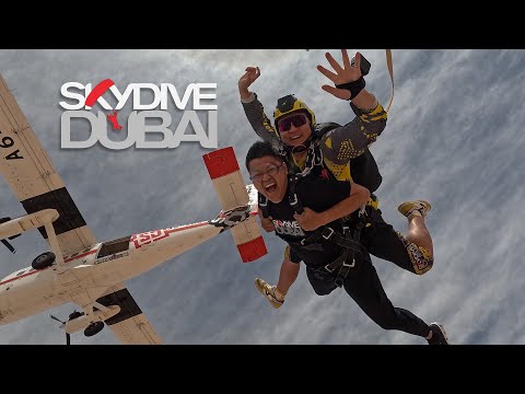 I went skydiving at Dubai Desert Dropzone at 13,000 ft