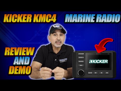 Kicker KMC4 Marine Headunit with Bluetooth Review and Demo