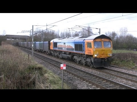 66709 4F77 Newbiggin GBRf - Fiddler's Ferry @ Moore 16/04/13