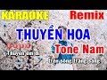 Karaoke Thuyền Hoa Remix Tone Nam Nhạc Sống | Trọng Hiếu