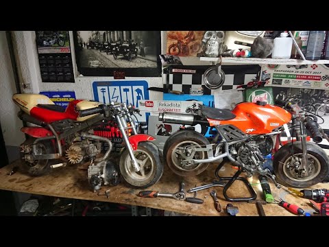 MINIMOTOS #1 Hacer de dos minimotos una decente 🏍️+🏍️=🛵🏁 mecánica básica