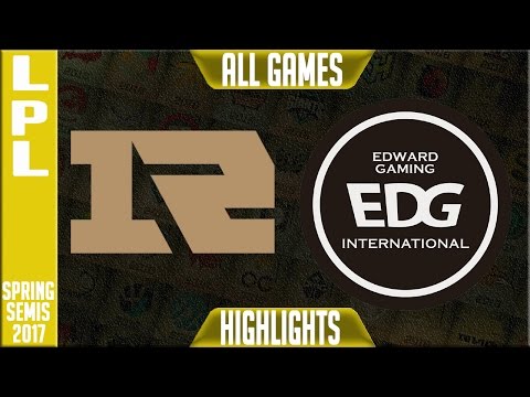 RNG vs EDG Highlights All Games - LPL Spring Semifnals 2017 - RNG vs EDG All Games