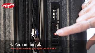 Olympia USA Luggage Bag TSA Lock Instruction Guide