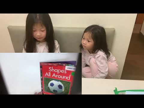 Sophie read a book for sister Charlotte - Age 6 Age 3 version