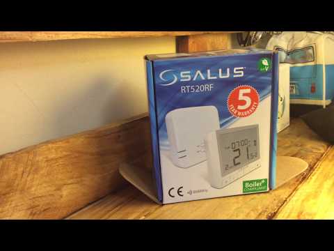 Salus bezvadu termostats RT520RF, programmējams video