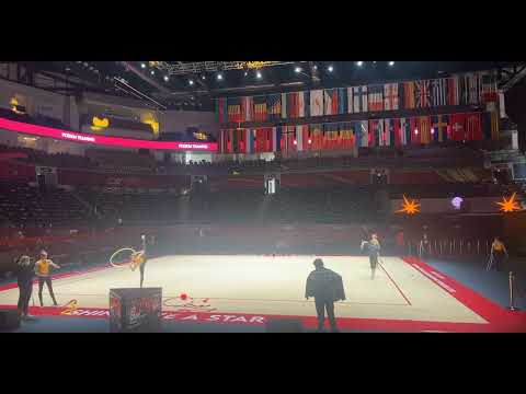 Viktoriia Onopriienko Hoop Podium Trainings - European Championships Baku 2023