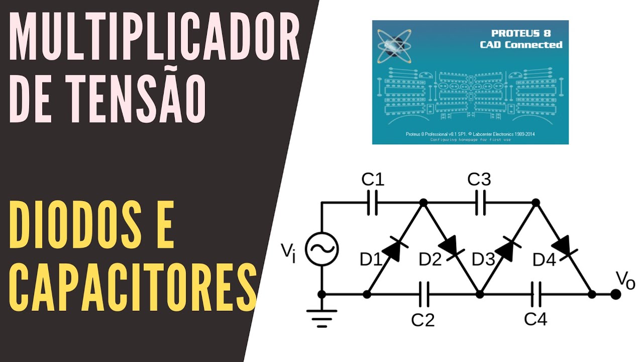 Multiplicador de tensão com diodo e capacitor