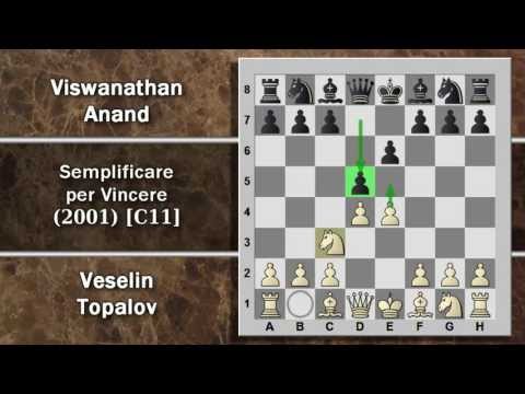 Partite Commentate di Scacchi 51- Topalov vs Anand - Semplificare per Vincere - 2001 [C11]