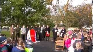 preview picture of video 'Burton Stather War Memorial Dedication Service, Armistice Day 2014'