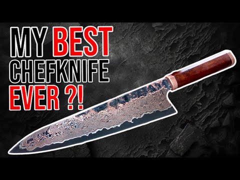 My BEST Japanese Chefknife ever?! - Part 2 - Copper & Nickel Damascus, APEX ULTRA