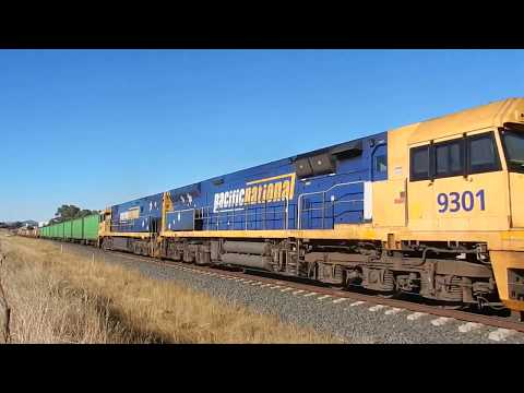 Junee trains NR114, 9301 & NR66 with 3MW2