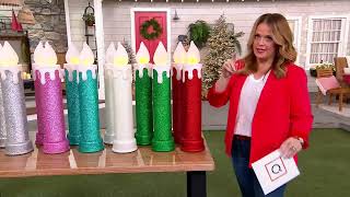 Mr. Christmas In/Outdoor Set of 2 24 Blow Mold Candles on QVC
