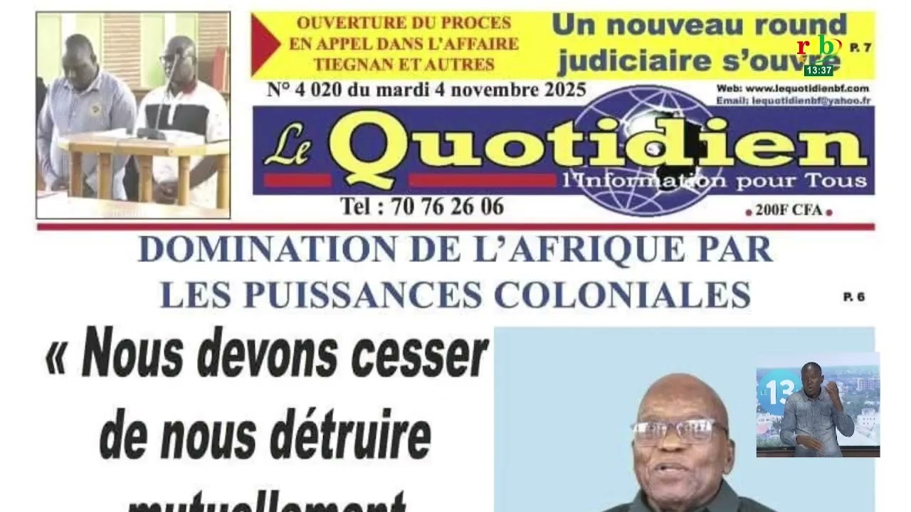Revue de presse du 04 novembre 2025