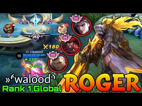 No.1 Roger VS Supreme Claude, Minotaur & Fredrinn - Top 1 Global Roger by »⸄walood⸅ - Mobile Legends