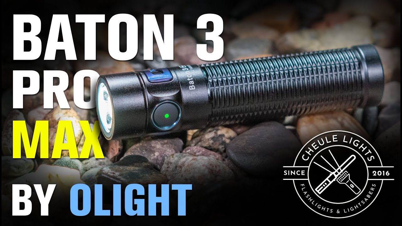 Olight Baton 3 Pro Max Cool White EDC Flashlight - 2500 Lumens, 145m Range, Rechargeable 21700 Battery