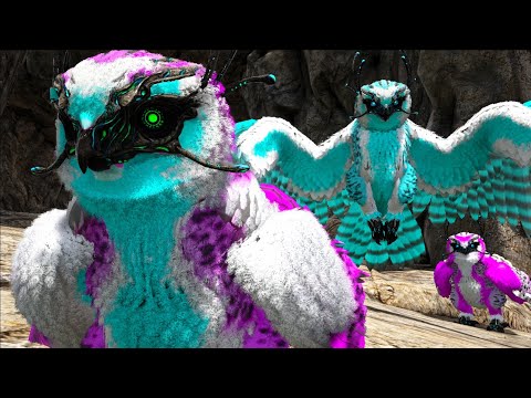 AS CORUJAS DA CAVERNA! PEGUEI UM GRIFO PARA MINHA FILHOTA COMER! Ark Survival Evolved Dinossauro