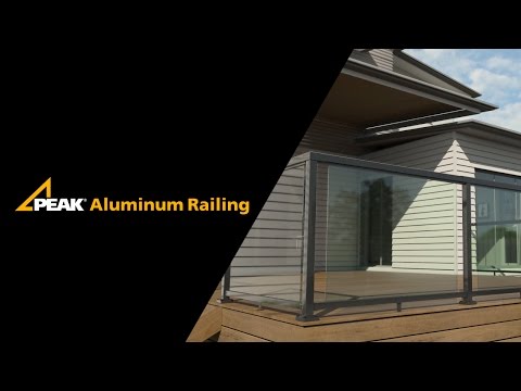 Peak Aluminum Railing - Large Glass Installation
