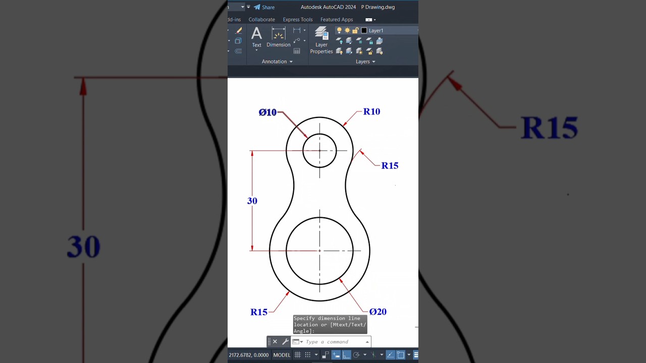 2D Sketch Practice in AutoCAD | AutoCAD 2D Drawing Exercise #autocad #drawing #tutorial